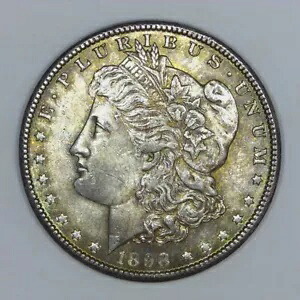 ~ヴィンテージ アメリカン シルバー~ 1898-O モルガン ドル 90% シルバー US コイン e252