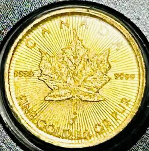 2023 カナダ メープル リーフ .9999 1 グラム ピュア FINE 金貨 50 セント シール未開封。