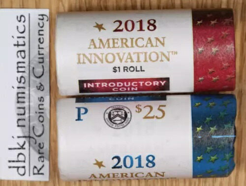 2018 P&D American Innovation 導入コイン $1 ロール (合計 50 コイン) - Unc