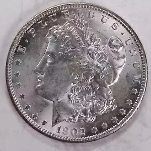 1902-O モーガン シルバー ダラー、宝石造幣局州、未流通コイン、ストア #2027