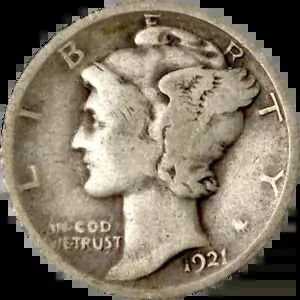 1921-P マーキュリー ダイム - キー日付 Executive Coin Company からのお買い得品