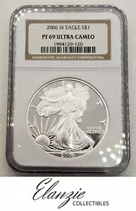 2006-W プルーフ アメリカン シルバー イーグル NGC PF69 ウルトラ カメオ