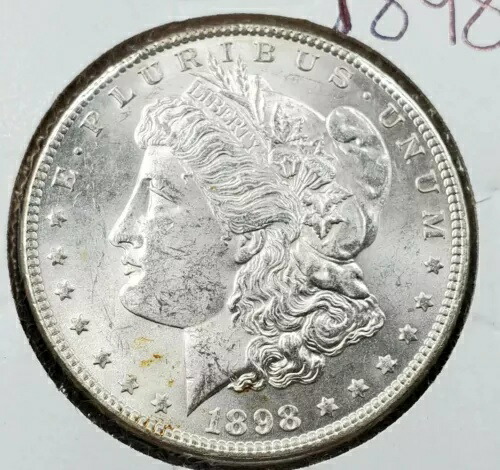 1898 P $1 モーガン シルバー イーグル ドル コイン CHOICE BU UNC 未流通
