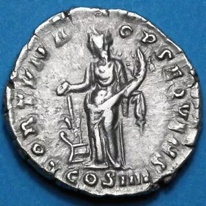 ローマのコイン - デナリウス銀貨 - アントニヌス ピウス - ローマ - ca 138-162 A.D