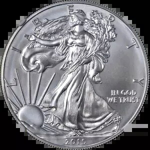 2015 シルバー アメリカン イーグル $1 NGC MS70 ファースト リリース イーグル ラベル - 在庫