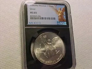 1986 Mo 1 オンザ リベルタ メキシコ 1オンス .999 シルバー NGC MS65 ブラックラベル! 54,120円