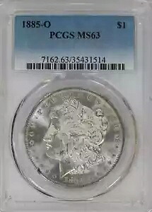 1885年 O モーガン銀貨 PCGS MS-63