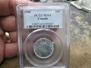 1948 カナダ クォーター PCGS MS64 未流通状態