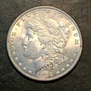 1896 モルガン シルバー ダラー - 正確なコインを表示 - 高品質スキャン #N335