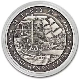 ブラック フラッグ ザ ファンシー 2023 $1 1 オンス シルバー アンティーク コイン ツバル パース ミント