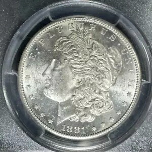 1881-S モーガン シルバー ドル ~ PCGS - MS 63 ~美しいコイン~ REF#5709