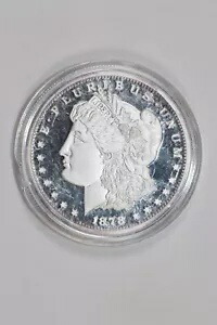 1878 モルガン ドル プルーフ コイン コピー 2 トロイ オンス .999 ファイン シルバー ラウンド