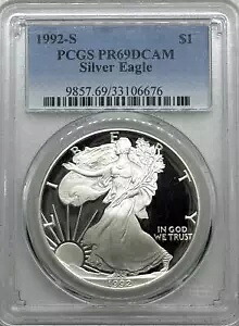 1992 S プルーフ シルバー イーグルス PCGS PR-69 DCAM