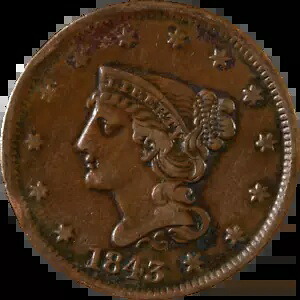 1843 Large Cent エグゼクティブ コイン カンパニーからのお得なセール