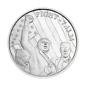 2024 大統領トランプ ファイト 7.13.24 コイン 1 オンス シルバー ラウンド ドル 未流通
