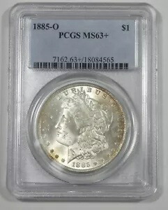 1885-O モルガン ドル認定 PCGS MS 63+ シルバー ドル