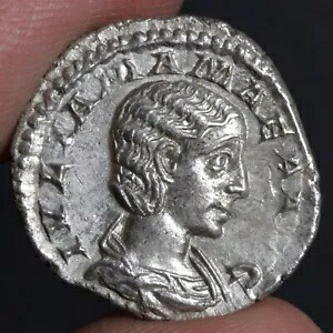 ジュリア ママエア デナリウス 古代ローマ帝国 シルバー コイン 225AD 選択 VF 非常に上質