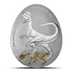 2023 1 オンス プルーフ サモア シルバー 恐竜 イン アジア ディロフォサウルス コイン (ボックス、CoA) 57,420円