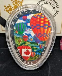 2017 カナダ $20 純銀貨 - 熱気球 - RCM 作
