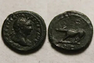 希少なオリジナルの古代ローマのコイン トラヤヌス 98-117AD AE Quadrans She-wolf SC 48,180円