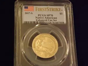 2017-S $1 ネイティブ アメリカン ファースト ストライク PCGS SP 70