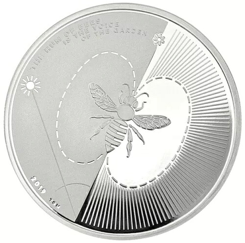 The Grand Silver Bee 2019 1オンス 9999 シルバー地金コイン プルーフ COA付き