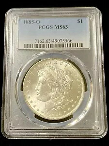1885 O モーガン シルバー ダラー PCGS MS63 *シャープな光沢 送料無料