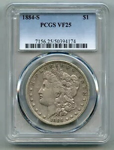 1884 S モーガン シルバー ダラー PCGS VF 25