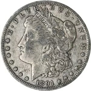 1891 O モーガン シルバー ダラー 非常に上質な VF 写真参照 F651