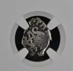 1701-47 ボリビア シルバー 1/2 レアレス PHILIP V コイン F 12 1.55g
