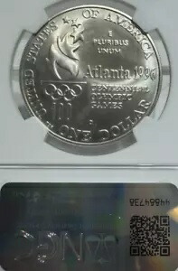 1996 D シルバー オリンピック テニス記念 $1 コイン NGC MS 69