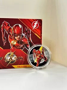 2023 ニウエ DC コミックス 2$ ザ フラッシュ 1 オンス シルバー コイン カラー化 (2,000 ミント)｜WORLD RESOURCE【KING店】