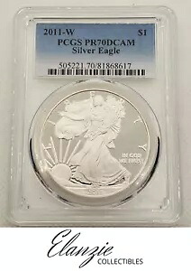 2011-W プルーフ アメリカン シルバー イーグル PCGS PR70 DCAM
