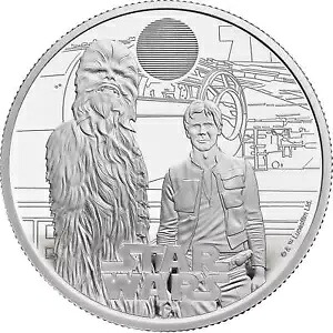 2024 英国 ?2 スター ウォーズ - ハン & チューバッカ 1オンス シルバー プルーフ コイン