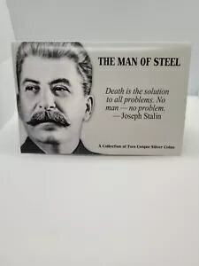 チェコスロバキア ジョセフ スターリン シルバー 2 コイン - MAN OF STEEL