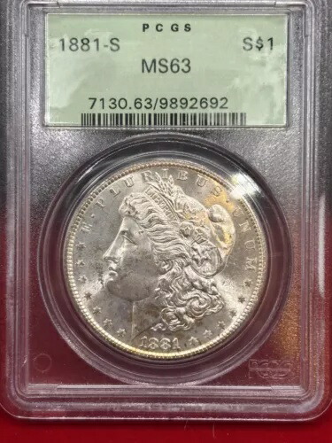1881-S モーガン シルバー ダラー $1 PCGS MS63 Gen 2.1 クラシック ホルダー