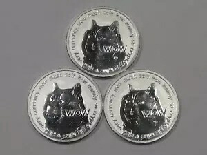 3 BU シルバー柴犬ドージコイン暗号ビットペイ 1 オンス 0.999 ファインコイン。 #38