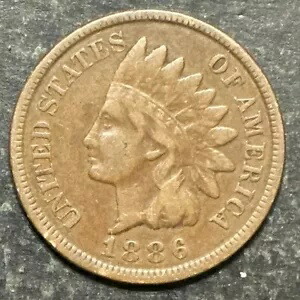 1886 インディアン ヘッド セント タイプ 2 T2 上級コイン セミキー ロー ミント f461