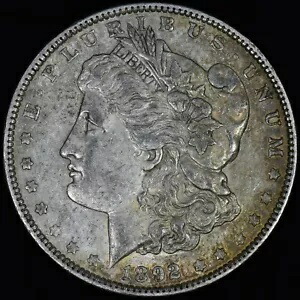 1892-P $1 モーガン シルバー ドル ? AU ほぼ未使用 ? 希少な日付コイン W ?信頼できる?