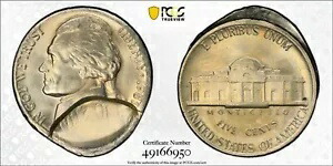 PCGS MS-63！ 1981-P ジェファーソン ニッケル 20% 部分閉塞エラー