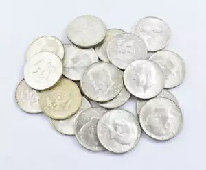 (20) BU 1965-1969-D ケネディ ハーフダラー $10 ロール 40% シルバー Unc MS コイン バルク ロット