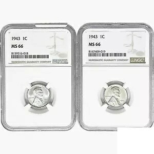 [2] 1943 ウィート セント コイン NGC MS66