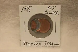 ウルトラレア 1988 リンカーン セント エラー コイン「オフセンター、ストレッチ ストライク」