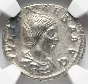 NGC Ch XF ジュリア マエサ 218-224、ローマ帝国の祖母エラガバルス デナリウス コイン