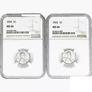 [2] 1943 ウィート セント コイン NGC MS66