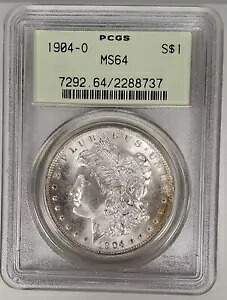 INSANE Bu Unc 1904 O モーガン シルバー ダラー アメリカ コイン PCGS 認定 MS64 OGH