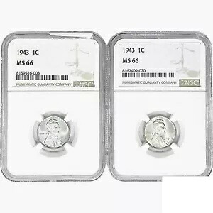 [2] 1943 ウィート セント コイン NGC MS66