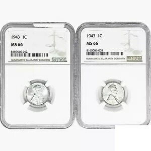 [2] 1943 ウィート セント コイン NGC MS66