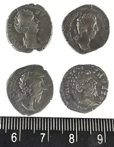 本物の古代 - 古代ローマ デナリウス デナリウス銀貨 4 枚 95 枚