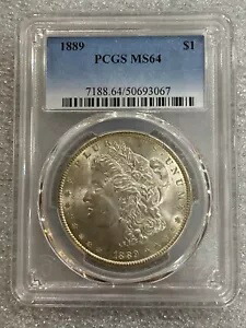 1889 モーガン シルバー ダラー PCGS MS64 ~~ STUNNER ~~ (067)